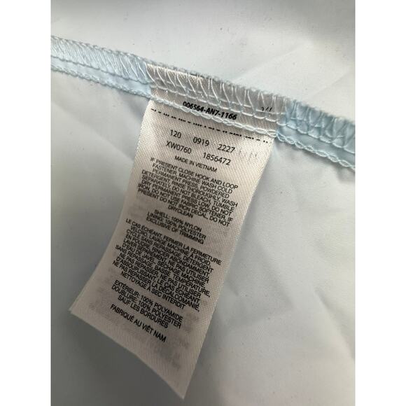 "COLUMBIA" Baby Blue Windbreaker Womens Jacket SZ 2X Zip Up 1 TINY FAINT SPOT - Picture 8 of 15